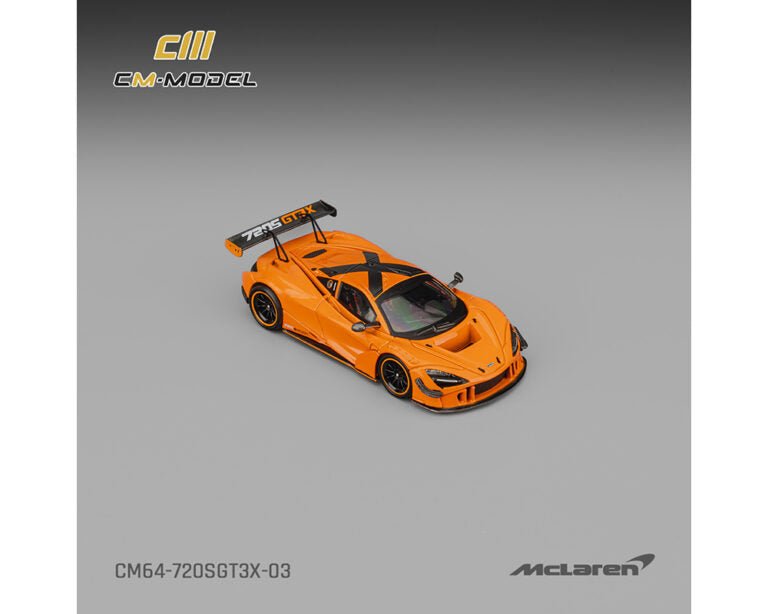(Coming Soon) CM Model 1:64 Mclaren 720SGT3X – Papaya Orange - Midnight City Diecast L.C.