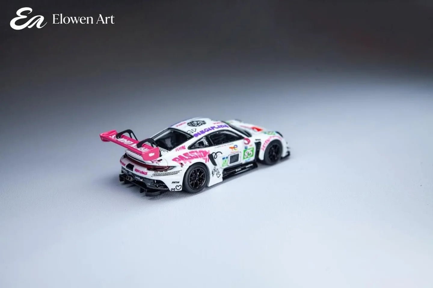 (Coming Soon) Elowen Art 1/64 Porchse 911 GT3 Iron Lady 85 Livery - Midnight City Diecast L.C.