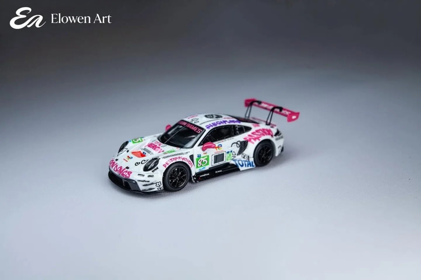 (Coming Soon) Elowen Art 1/64 Porchse 911 GT3 Iron Lady 85 Livery - Midnight City Diecast L.C.
