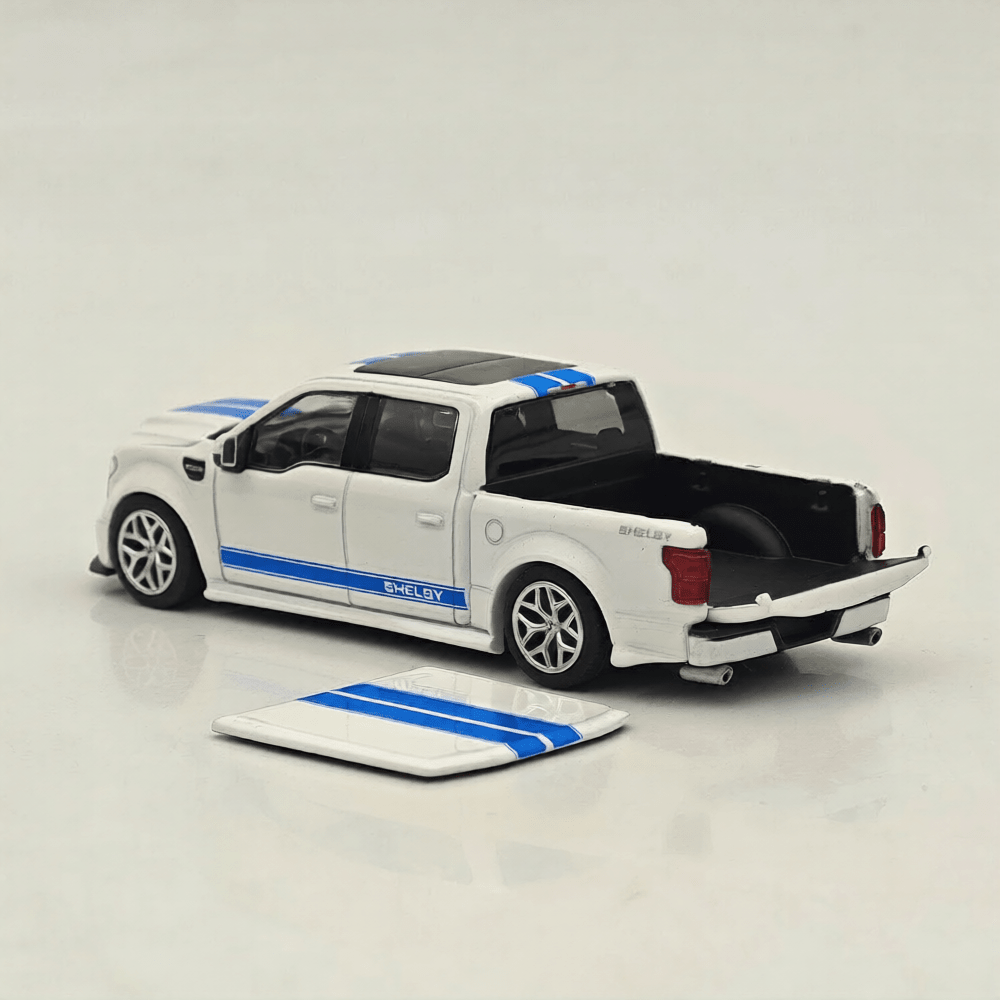 (Coming Soon) Funny Model F150 Super Snake White/Blue Diecast Model Car - Midnight City Diecast L.C.