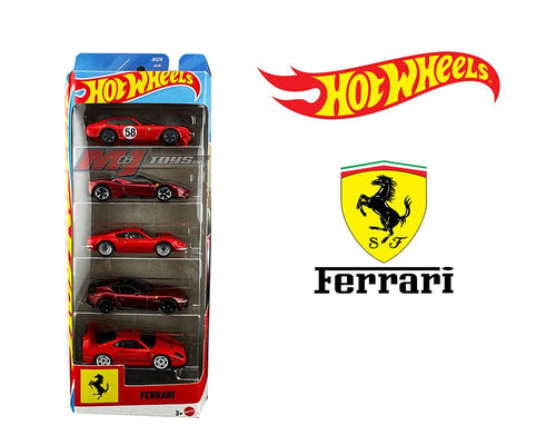 (Coming Soon) Hot Wheels 1:64 Basic 5 Pack Set 2026 Ferrari - Midnight City Diecast L.C.