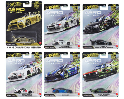 (Coming Soon) Hot Wheels Car Culture 10th Anniversary – Areo Style Set of 5 (Chase Chance!) - Midnight City Diecast L.C.