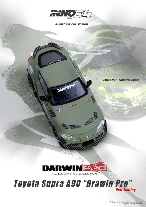 (Coming Soon) INNO64 1/64 TOYOTA SUPRA A90 "DARWIN PRO" Matte Green - Midnight City Diecast L.C.