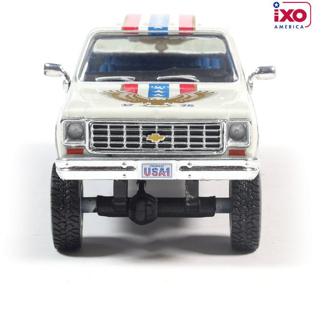 (Coming Soon) IXO 1:64 1976 Chevrolet Custom Deluxe K30 Fleetside - July 4th Exclusive - Midnight City Diecast L.C.