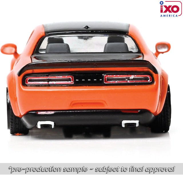 (Coming Soon) IXO 1/64 2019 Dodge Challenger SRT Hellcat - Go Mango - Midnight City Diecast L.C.