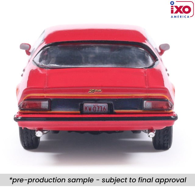 (Coming Soon) IXO 1:64 Scale 1977 Chevrolet Camaro Z28 - Light Red - Midnight City Diecast L.C.