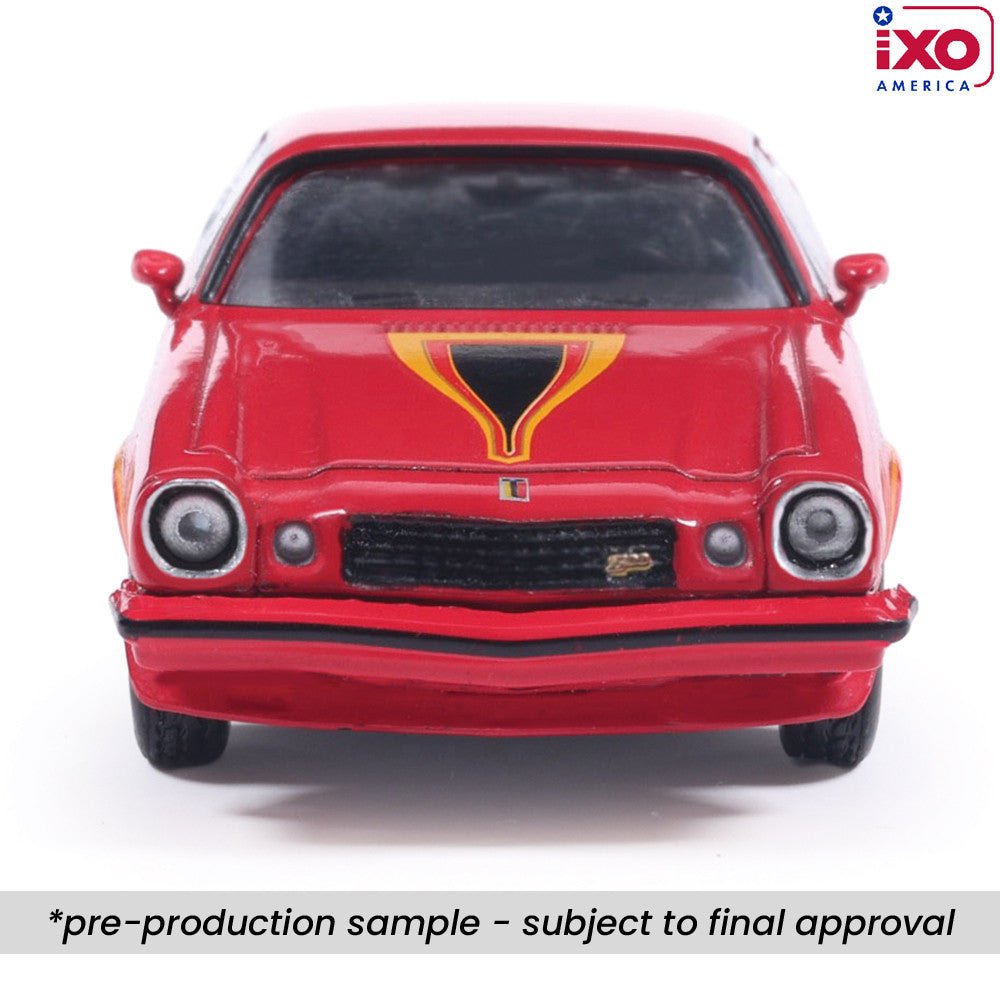 (Coming Soon) IXO 1:64 Scale 1977 Chevrolet Camaro Z28 - Light Red - Midnight City Diecast L.C.