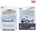 (Coming Soon) IXO 1:64 Scale 1978 Chevrolet Silverado K30 Crew Cab Fleetside Lifted - Light Blue and Frost White - Midnight City Diecast L.C.