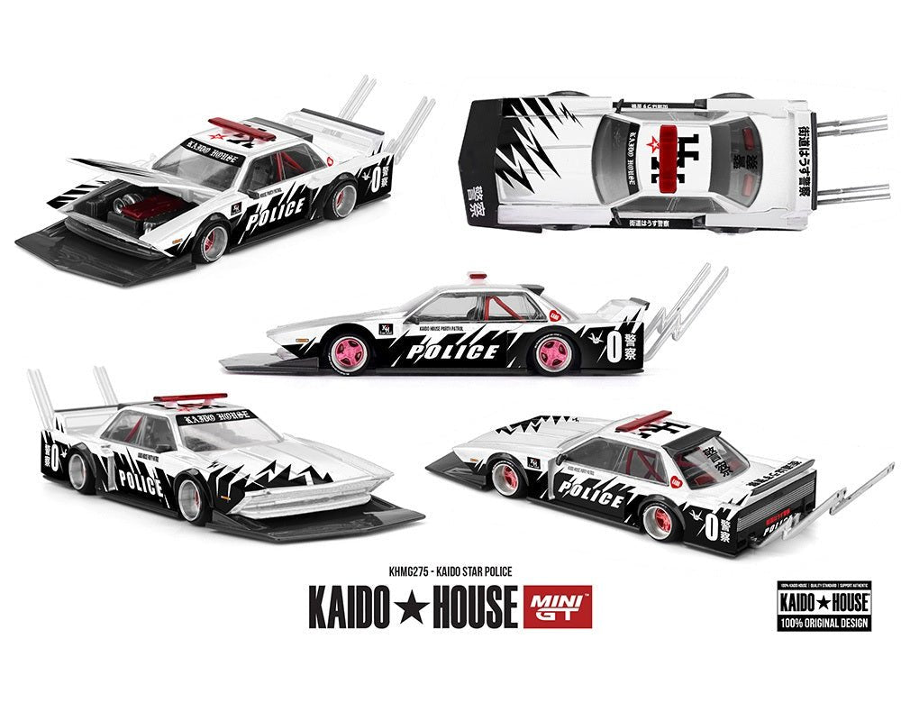 (Coming Soon) Kaido House x Mini GT 1:64 Kaido Star Police – White – Limited Edition - Midnight City Diecast L.C.