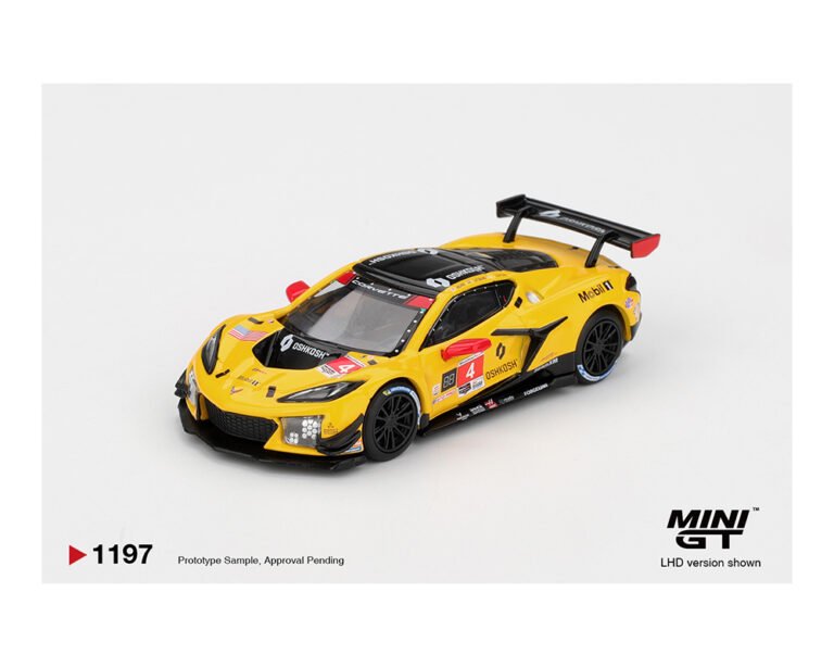 (Coming Soon) Mini GT 1197 1:64 Chevrolet Corvette Z06 GT3.R 4 Corvette Racing by Pratt Miller Motorsports 2025 IMSA Daytona 24 Hrs - Midnight City Diecast L.C.