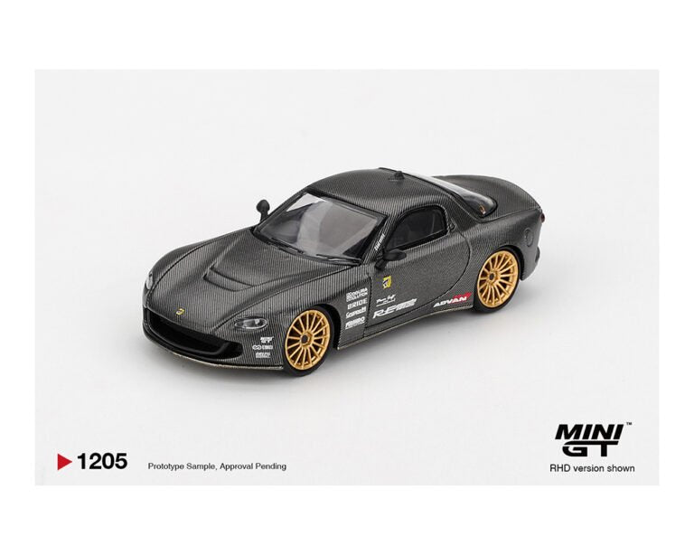 (Coming Soon) Mini GT 1205 1:64 Mazda RX - 7 RE - Amemiya Matsukiyo KOKU 3 Rotor NA - 7 TAS 2025 Best Tuned Car Award – Carbon - Midnight City Diecast L.C.