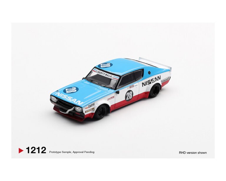 (Coming Soon) Mini GT 1212 1:64 Nissan Skyline Kenmeri Liberty Walk Nissan Racing ’75 concept - Midnight City Diecast L.C.