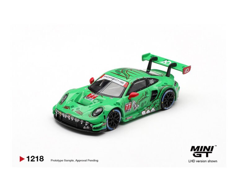 (Coming Soon) Mini GT 1218 1:64 Porsche 911 GT3 R (992) 77 AO Racing 2025 IMSA Sebring 12 Hrs Class Winner - Midnight City Diecast L.C.
