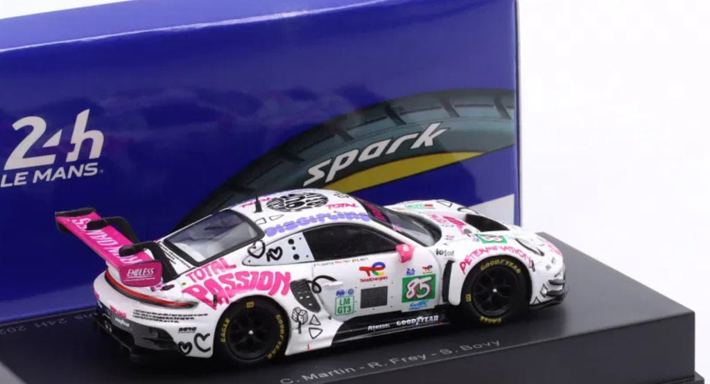 (Coming Soon) SPARK 2025 Porsche 911 GT3 R LMGT3 85 Iron Dames Le Mans 24H C. Martin, R.Frey, S. Bovy - Midnight City Diecast L.C.