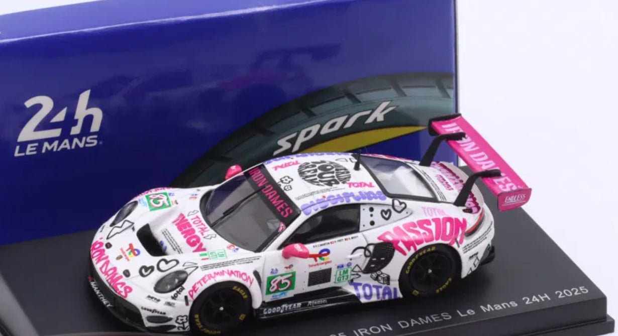 (Coming Soon) SPARK 2025 Porsche 911 GT3 R LMGT3 85 Iron Dames Le Mans 24H C. Martin, R.Frey, S. Bovy - Midnight City Diecast L.C.