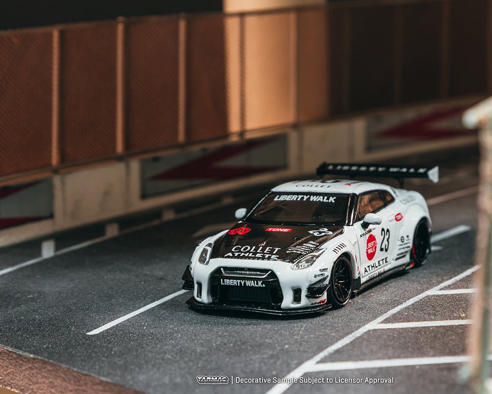 (Coming Soon) Tarmac Works 1:64 LB - WORKS NISSAN GT - R R35 type 2 With Oil Can – White - Midnight City Diecast L.C.