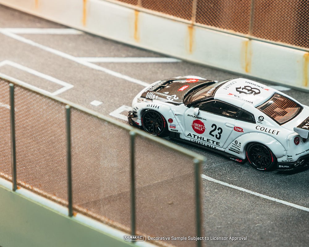 (Coming Soon) Tarmac Works 1:64 LB - WORKS NISSAN GT - R R35 type 2 With Oil Can – White - Midnight City Diecast L.C.
