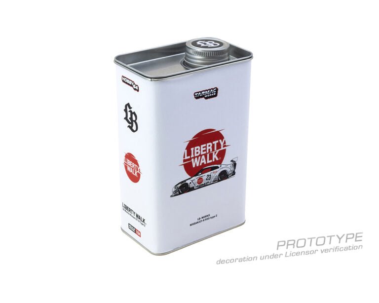 (Coming Soon) Tarmac Works 1:64 LB - WORKS NISSAN GT - R R35 type 2 With Oil Can – White - Midnight City Diecast L.C.