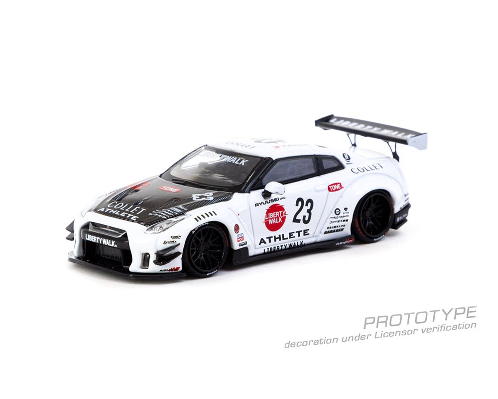 (Coming Soon) Tarmac Works 1:64 LB - WORKS NISSAN GT - R R35 type 2 With Oil Can – White - Midnight City Diecast L.C.