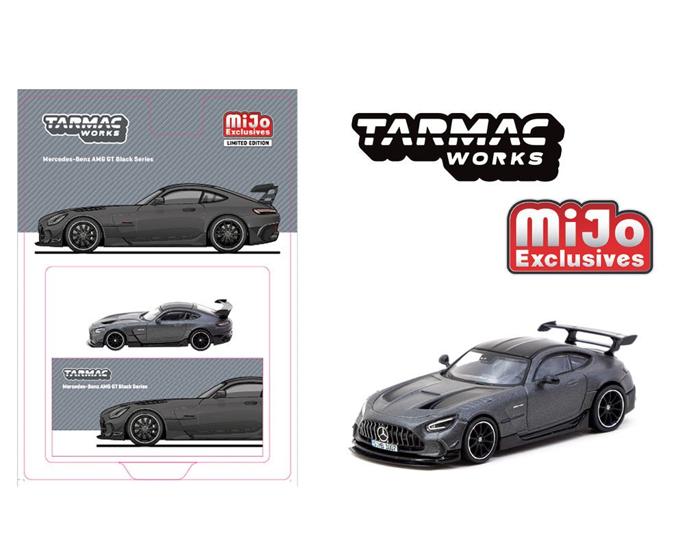 (Coming Soon) Tarmac Works 1:64 Mercedes - Benz AMG GT Black Series – Grey - Global64 – MiJo Exclusives - Midnight City Diecast L.C.