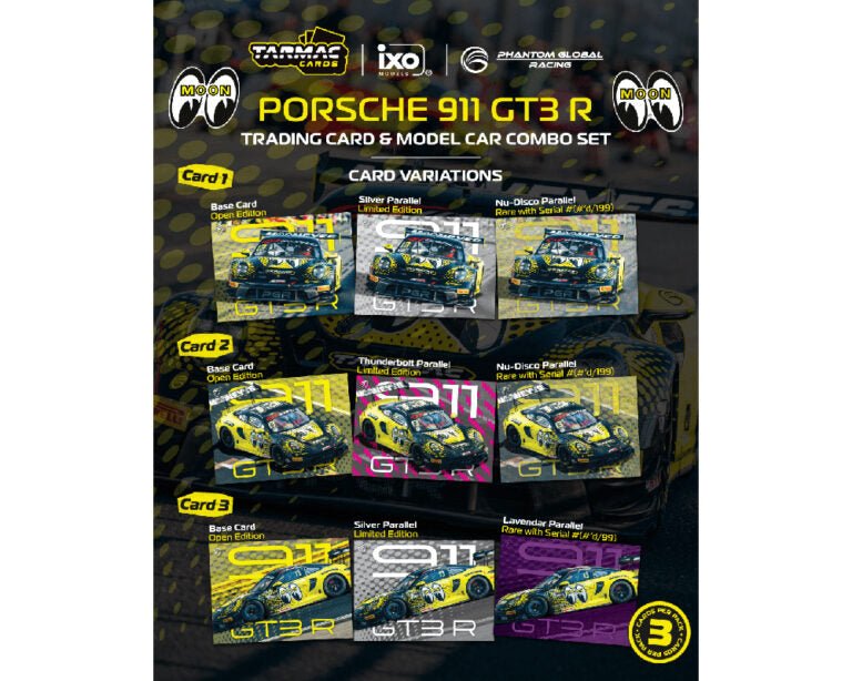 (Coming Soon) Tarmac Works 1:64 Porsche 911 GT3 R GT World Challenge Asia 2025 Phantom Global Racing Sun Jingzu / Adderly Fong – With Trading Card Pack – Hobby64 - Midnight City Diecast L.C.
