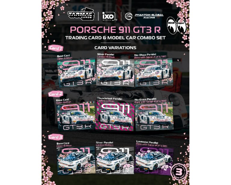 (Coming Soon) Tarmac Works 1:64 Porsche 911 GT3 R Suzuka 1000km – Intercontinental GT Challenge 2025 Phantom Global Racing Sun Jingzu / Adderly Fong / Nico Menzel Model Car + Trading Cards Combo Set - Midnight City Diecast L.C.