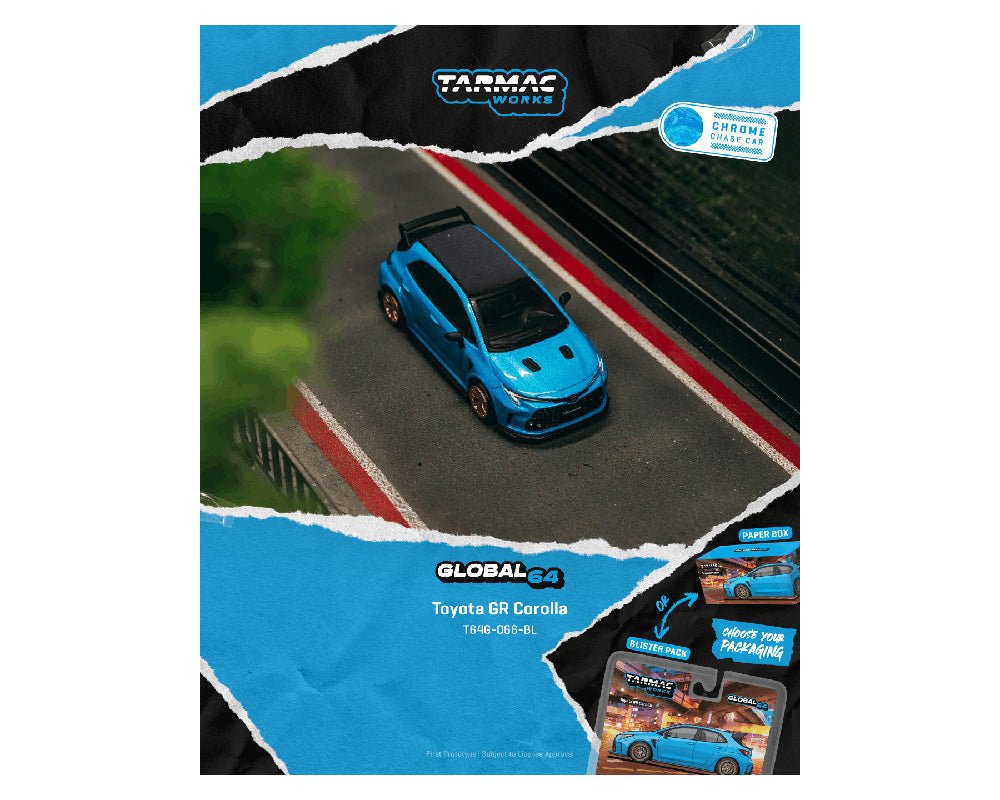 (Coming Soon) Tarmac Works 1:64 Toyota GR Corolla - Blue - Midnight City Diecast L.C.