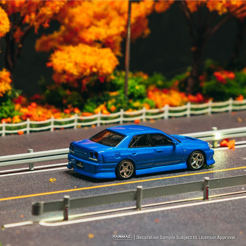 (Coming Soon) Tarmac Works 1:64 URAS Skyline ER34 – Blue – Global64 - Midnight City Diecast L.C.