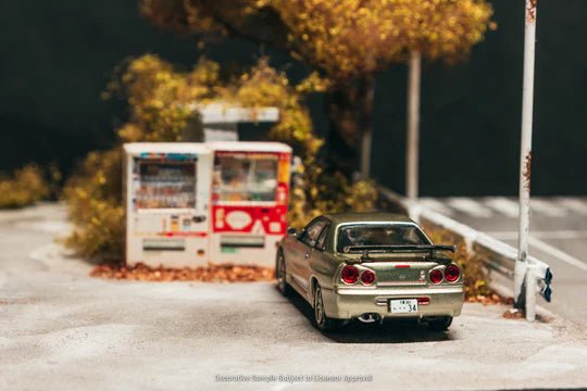 (Coming Soon) Tarmac Works x J - Collection 1:64 Nissan Skyline GT - R 34 – Millenium Jade – Collab64 - Midnight City Diecast L.C.