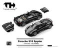 (Coming Soon) Trends Hobby 1:64 Porsche 918 Spyder – Black – Limited Edition - Midnight City Diecast L.C.