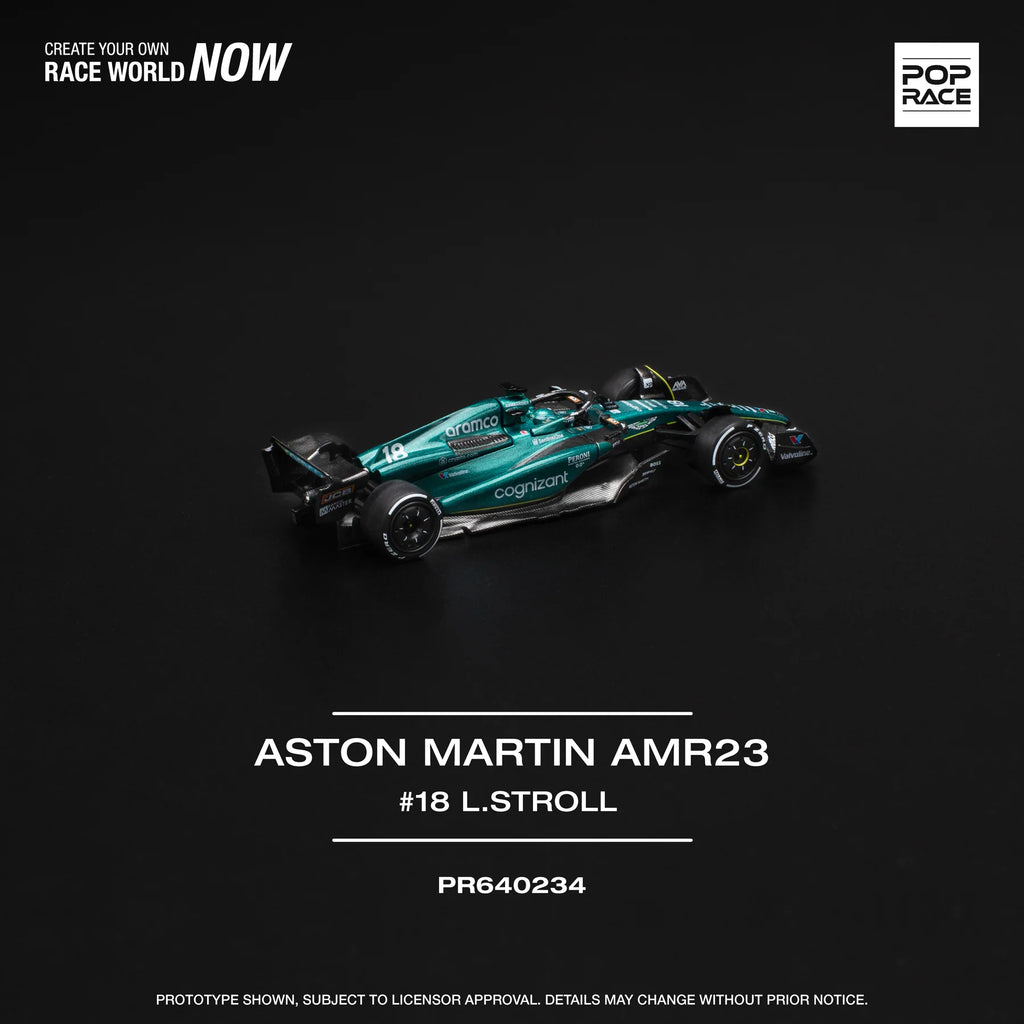 (Coming Soon) POPRACE 1/64 ASTON MARTIN AMR23 F1 #18 L. STROLL