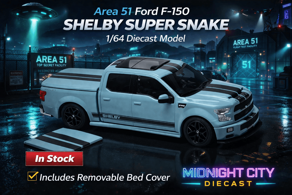 Funny Model 1:64 F150 Super Snake Area 51 Diecast Model Car - Midnight City Diecast L.C.