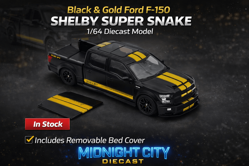 Funny Model F150 Super Snake Black/Gold Diecast Model Car - Midnight City Diecast L.C.