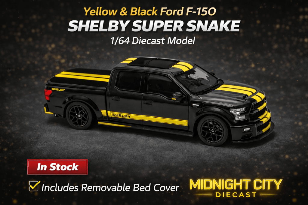 Funny Model F150 Super Snake Black/Yellow Diecast Model Car - Midnight City Diecast L.C.
