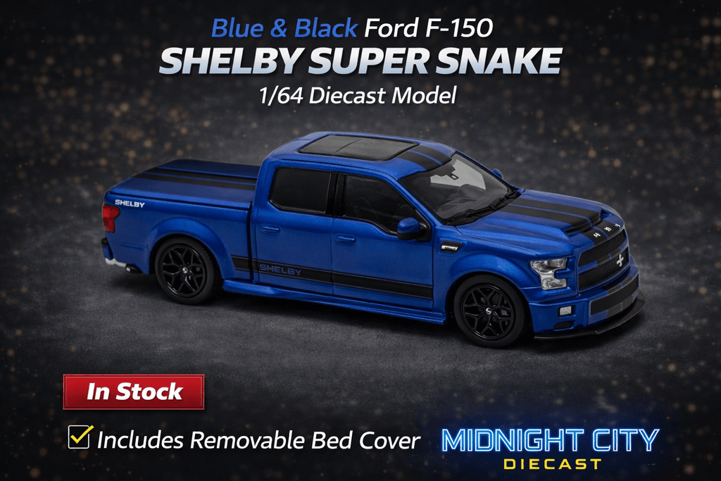 Funny Model F150 Super Snake Blue/Black Diecast Model Car - Midnight City Diecast L.C.
