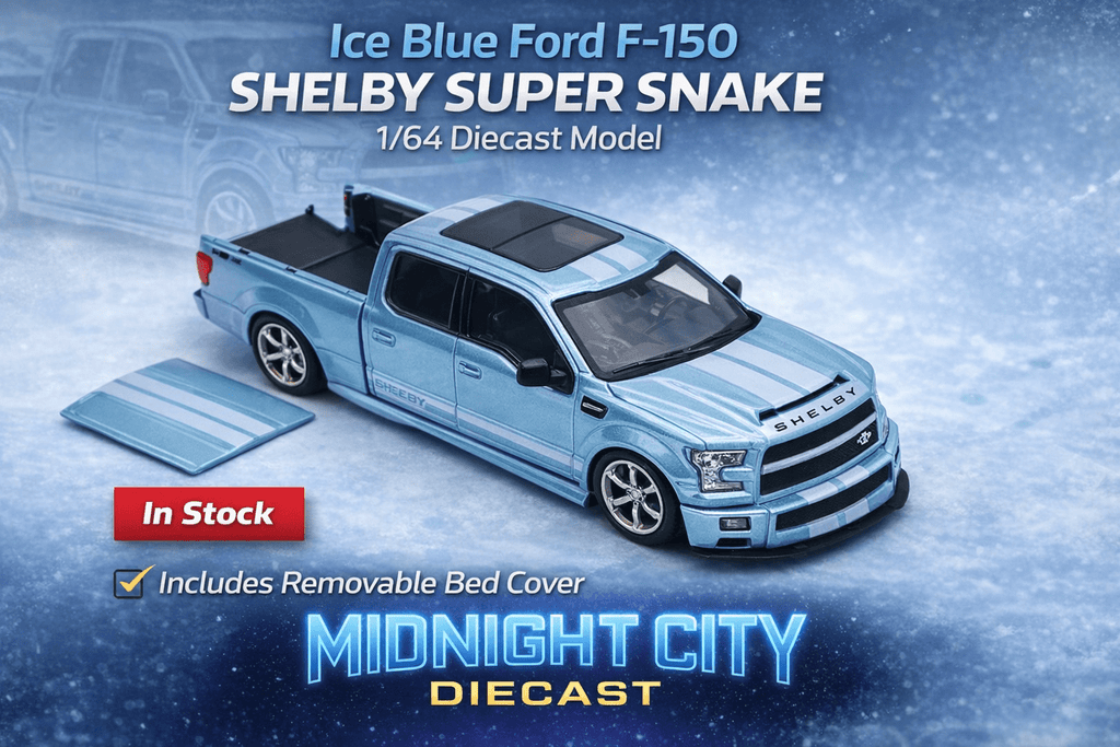 Funny Model F150 Super Snake Ice Blue Diecast Model Car - Midnight City Diecast L.C.
