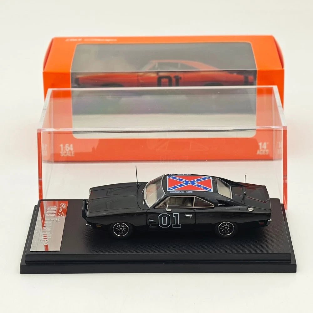 Mini Forge 1969 Charger "General Lee" Black Diecast Metal Car Limited - Midnight City Diecast L.C.