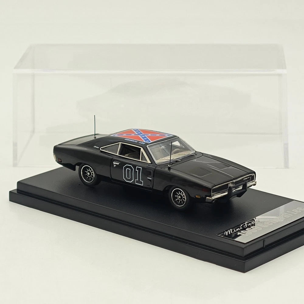 Mini Forge 1969 Charger "General Lee" Black Diecast Metal Car Limited - Midnight City Diecast L.C.