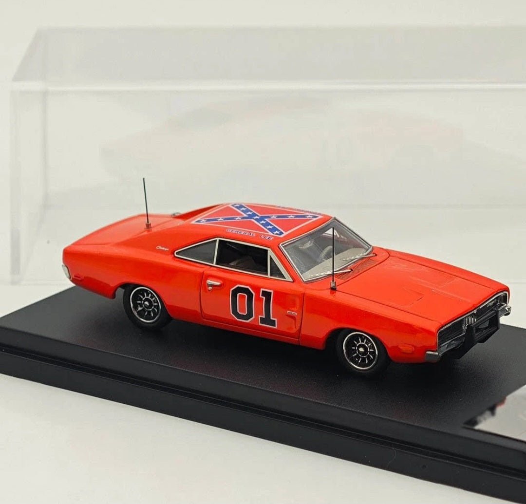 Mini Forge 1969 Dodge Charger "General Lee" Orange Diecast Metal Car Limited - Midnight City Diecast L.C.