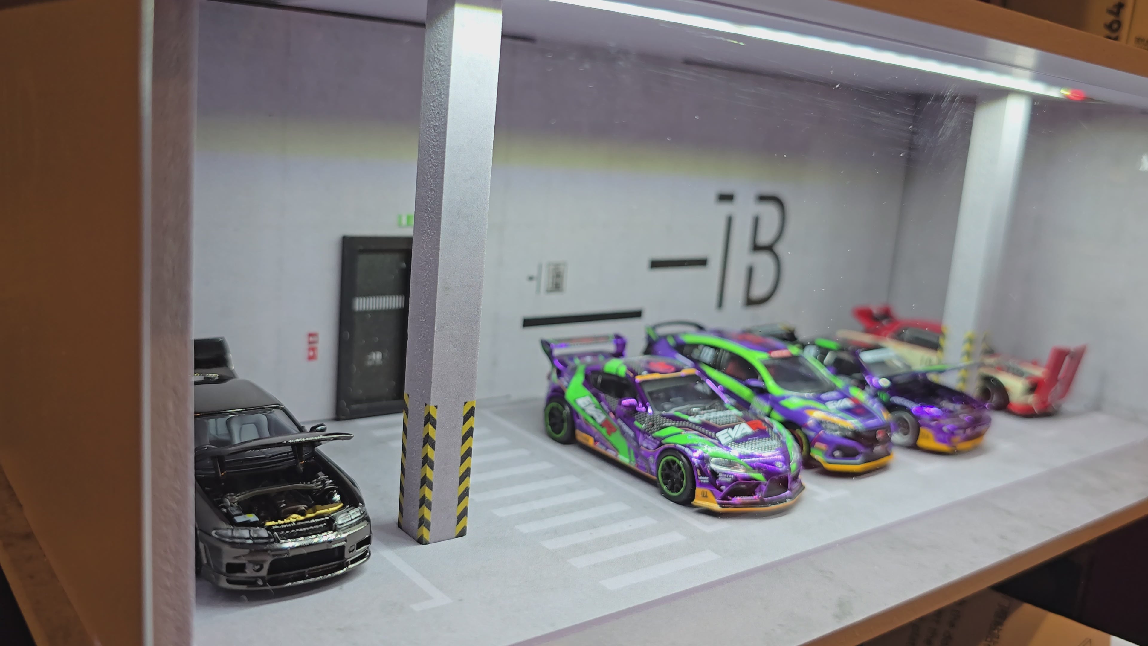 MOREART 1:64 1B Underground Parking Theme Lighting Assembly Scene