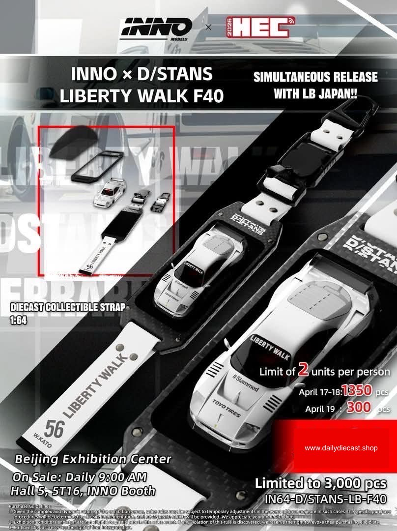 INNO64 x D/Stans Keychain HEC Liberty Walk F40 White