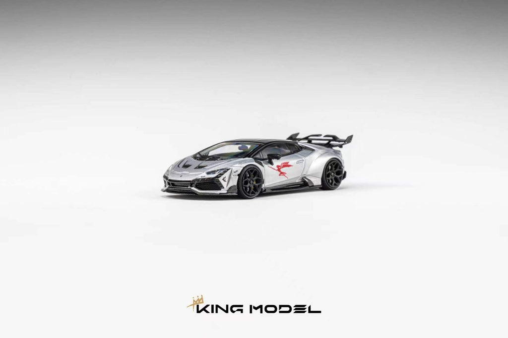 (Coming Soon) KINGMODEL 1/64 DarwinPRO Huracan LILITH Diecast model - Glossy Silver