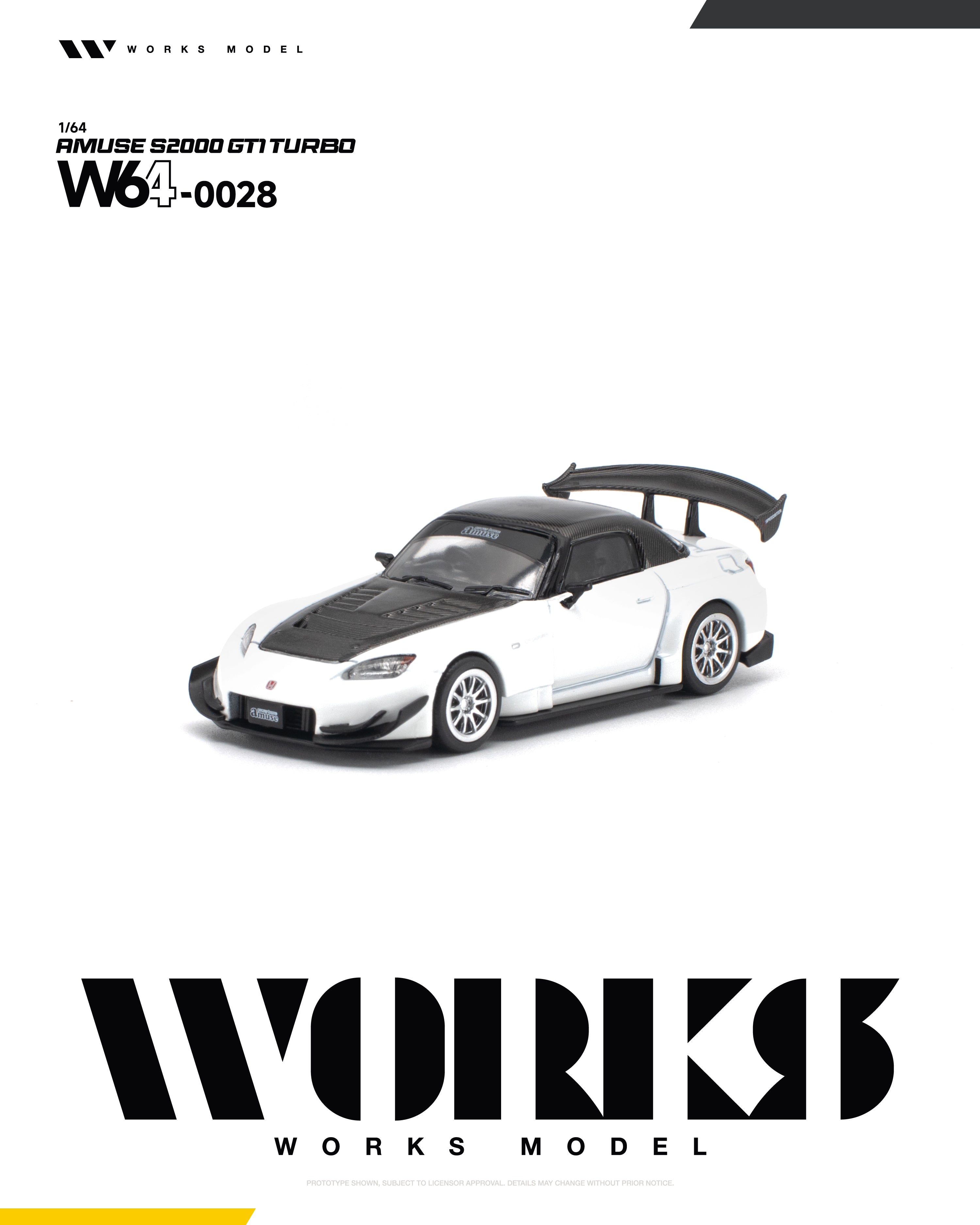 (Coming Soon) WORKS 1/64 Amuse S2000 GT1 Turbo WHITE