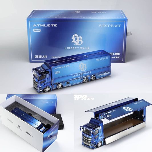 GCD 1:64 Mitsubishi Fuso Super Great Transport LBWK APA Expo Chrome Blue *ONLY 800 Pieces*