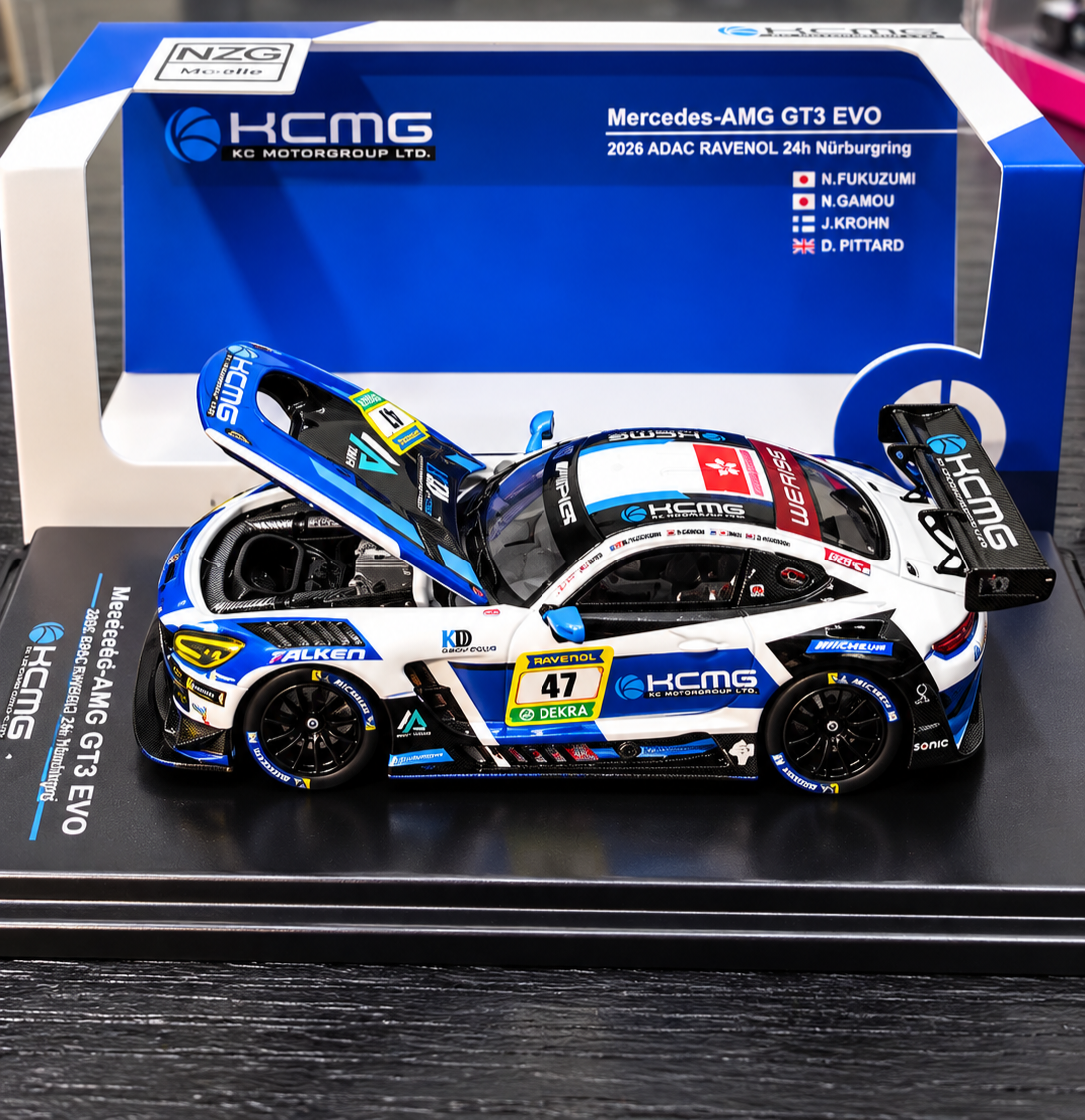 KILOWORKS 1/64 AMG GT3 #47 EVO KCMG 2026 Nürburgring 24H Hong Kong Toycar Salon Exclusive