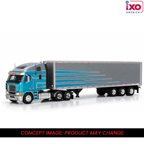 (Coming Soon) IXOAMERICA 1:64 2002 Freightliner Argosy - Grey and Blue with modern trailer