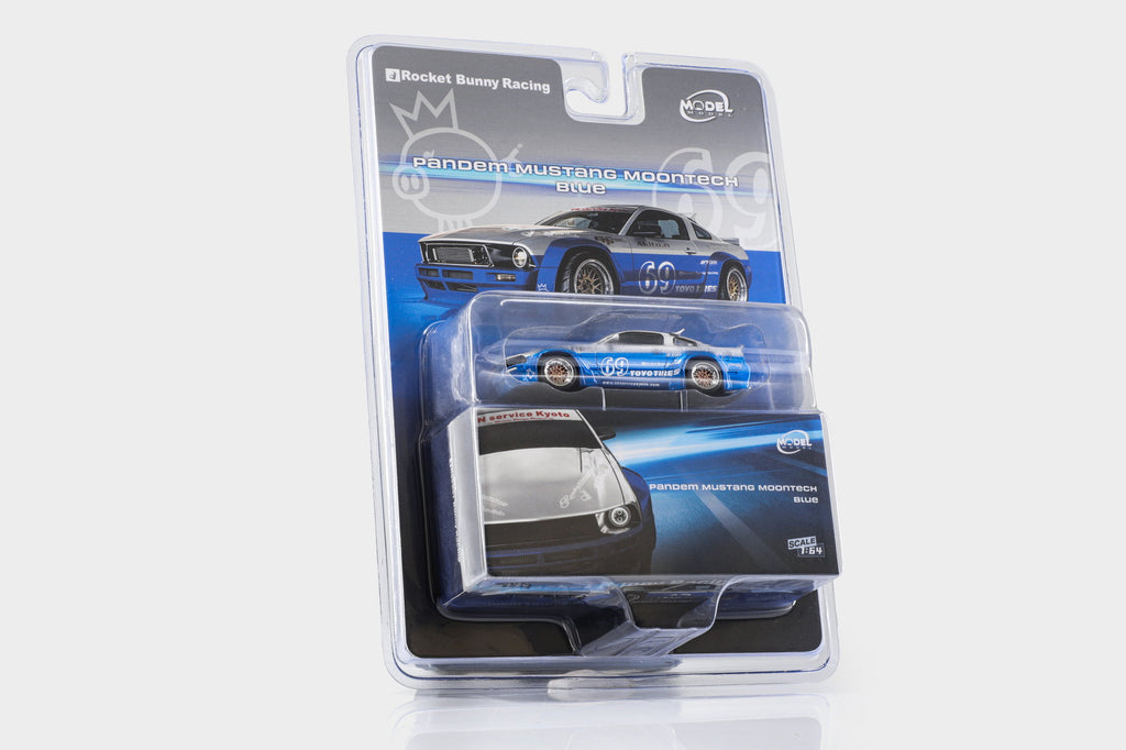 (Coming Soon) MODELMODEL 1/64 Pandem Mustang Moontech Blue (Blister Pack)