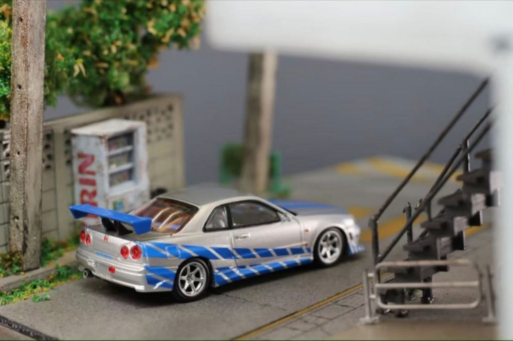 (Coming Soon) MEGAMEGA 1:64 Nissan Skyline GT-R R34 - 2 Fast 2 Furious livery