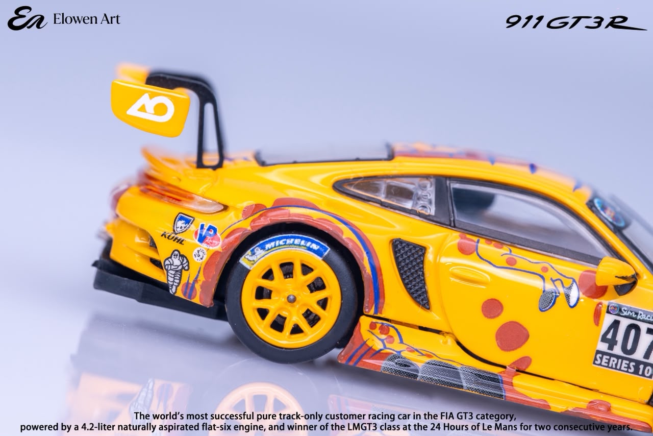 (Coming Soon) ELOWENART 1:64 Porsche 911 GT3 - Yellow Dragon