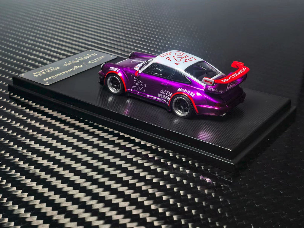 (Coming Soon) MYMODELCOLLECT 1/64 RWB964 High Wing Diecast - Transparent Pink Purple